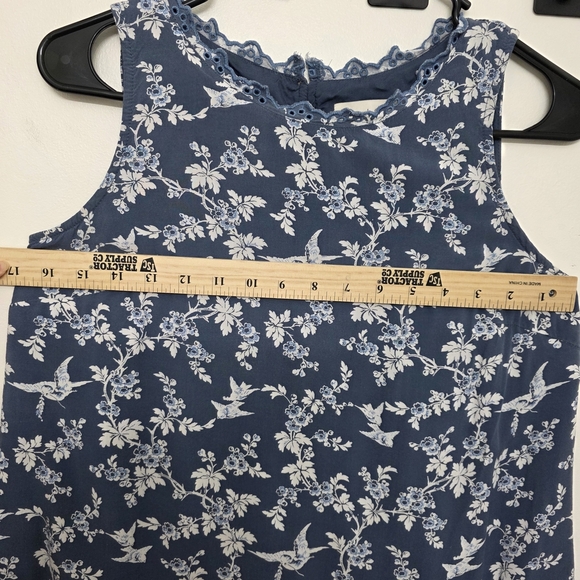 LOFT Blue and White Ruffled Tiered Sundress - Picture 7 of 7